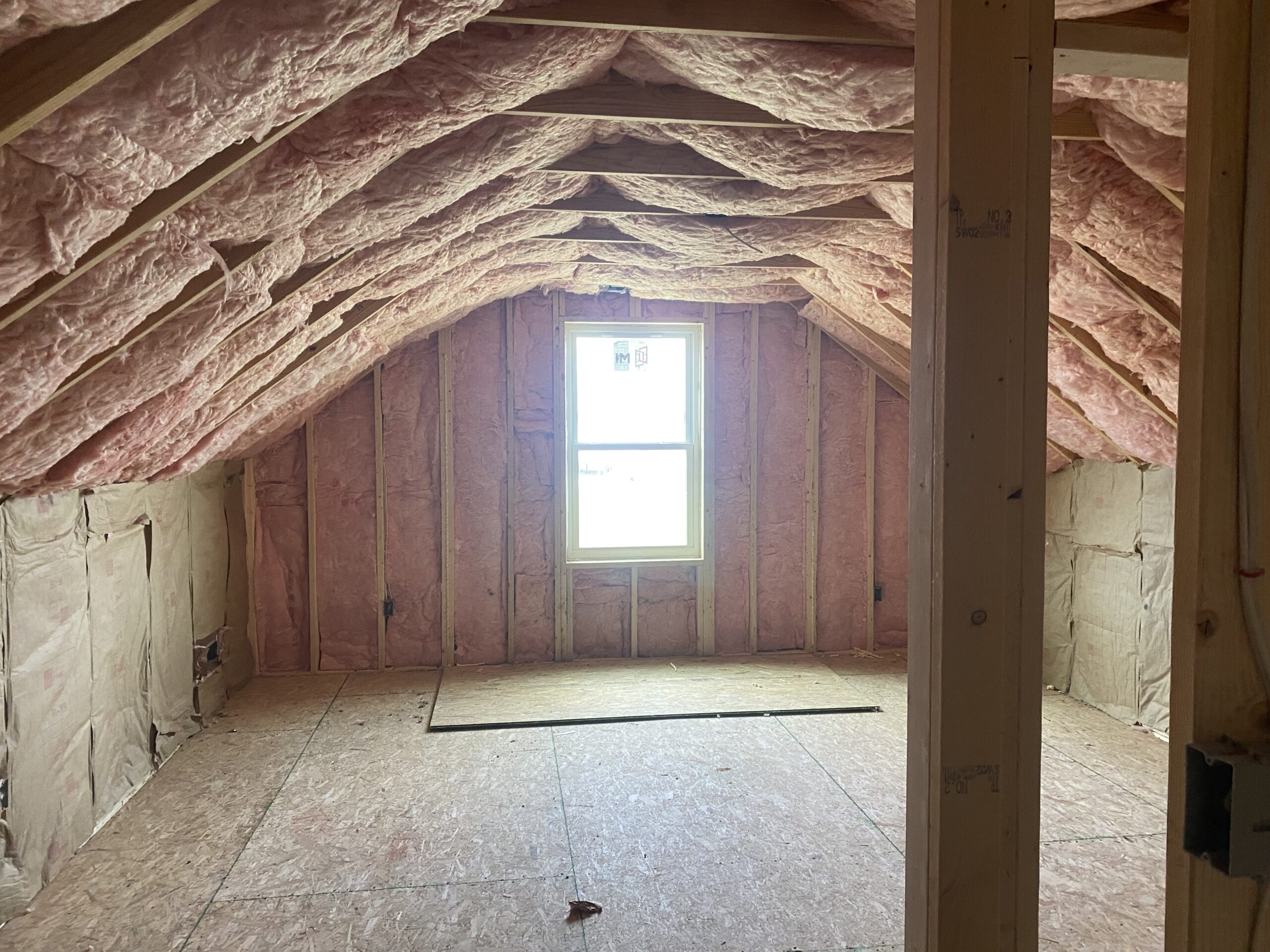 Insulation Complete For Finished Upstairs